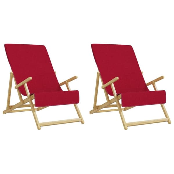 The Living Store strandhåndklæder 2 stk. 60x135 cm 400 GSM stof bourgogne -  Strandhåndklæder
