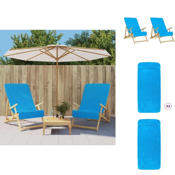 Strandhanddukar - Living Badhanddukar 2 st turkos 60x135 cm tyg 400 gsm