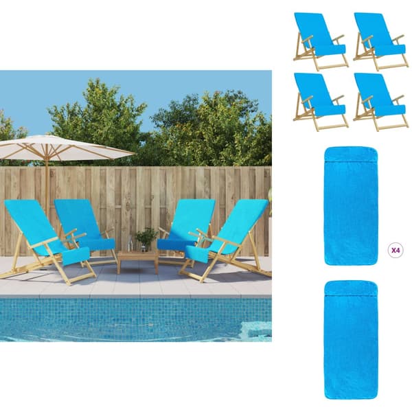 Strandhanddukar - Living Badhanddukar 4 st turkos 60x135 cm tyg 400 gsm