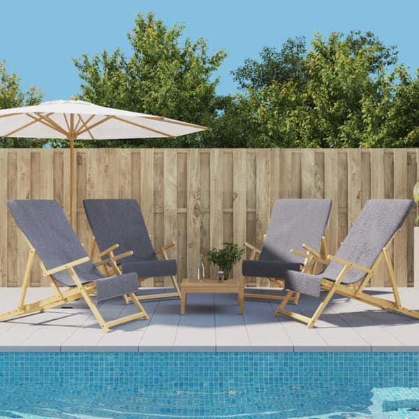 Strandhanddukar - Living Badhanddukar 4 st antracit 60x135 cm tyg 400 gsm