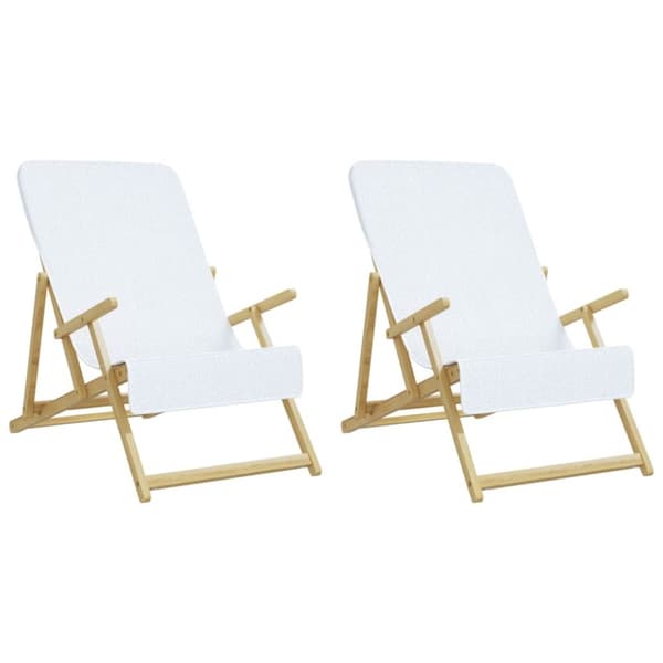 Strandhåndklæder - Living strandhåndklæder 2 stk. 60x135 cm 400 GSM stof hvid