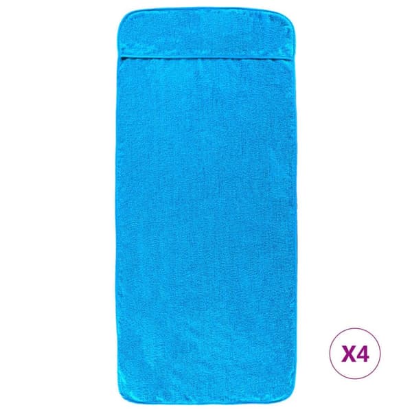 Badhanddukar 4 st turkos 60x135 cm tyg 400 gsm - Strandhandduk - Strandhanddukar - Home & Living
