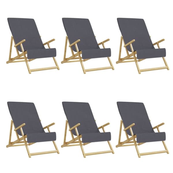 Badhanddukar 6 st antracit 60x135 cm tyg 400 gsm - Strandhandduk - Strandhanddukar - Home & Living