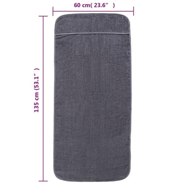 Rantapyyhkeet 4 kpl antrasiitti 60x135 cm kangas 400 GSM - Pyyhe - Pyyhkeet - Home & Living