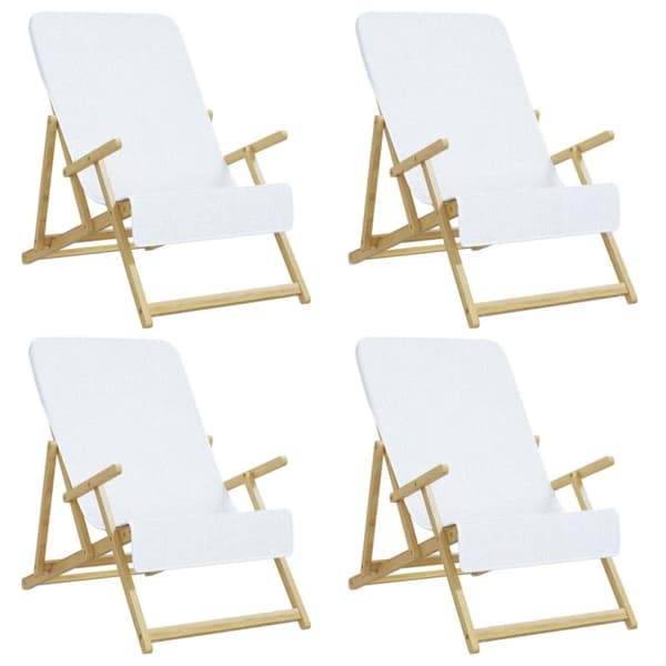 Badhanddukar 4 st vita 60x135 cm tyg 400 gsm - Strandhandduk - Strandhanddukar - Home & Living