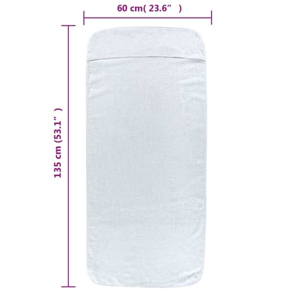 Badhanddukar 4 st vita 60x135 cm tyg 400 gsm - Strandhandduk - Strandhanddukar - Home & Living