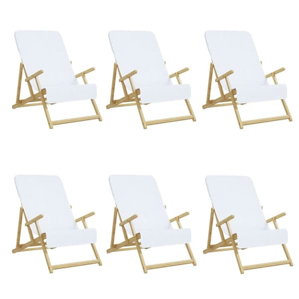 Badhanddukar 6 st vita 60x135 cm tyg 400 gsm - Strandhandduk - Strandhanddukar - Home & Living