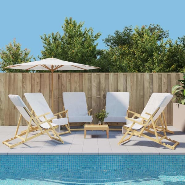 Badhanddukar 6 st vita 60x135 cm tyg 400 gsm - Strandhandduk - Strandhanddukar - Home & Living