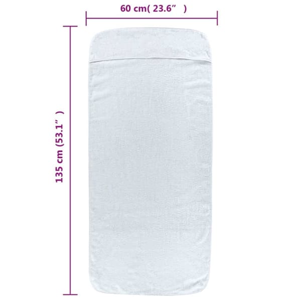 Badhanddukar 2 st vita 60x135 cm tyg 400 gsm - Strandhandduk - Strandhanddukar - Home & Living