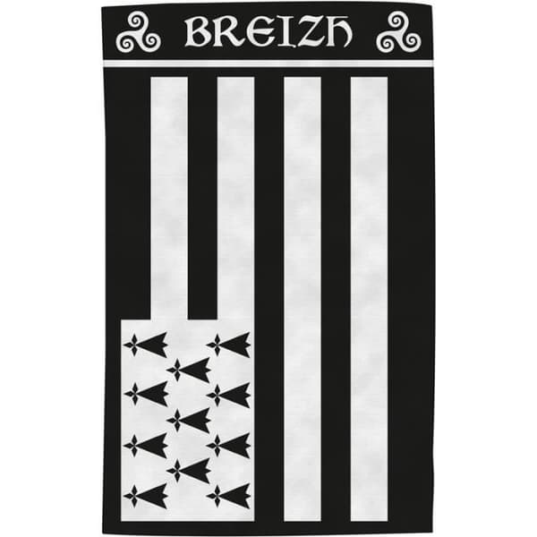 Injuva Bretagne strandhandduk för barn - svart/vit - 29 x 5 x 23 cm