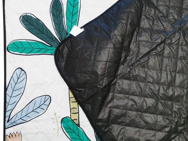 Strandmåtte, camping picnic tæppe, palmer, 200x200