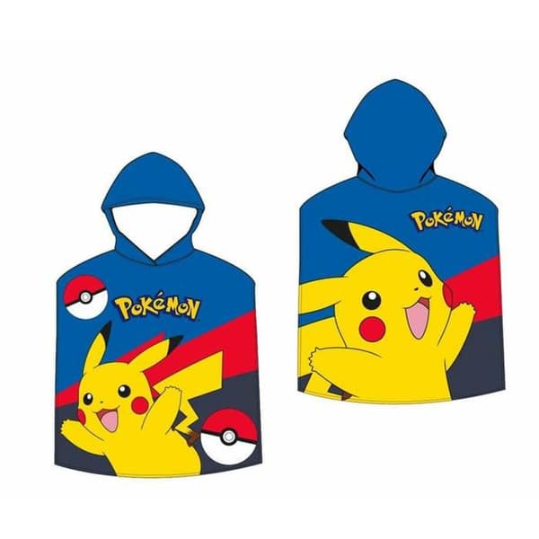 Poncho-håndklæde med Hætte Pokémon 55 x 110 cm