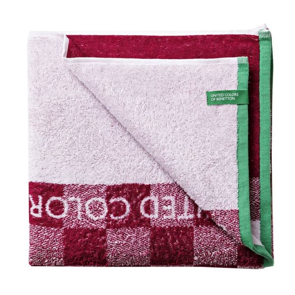 Strandhåndklæde Benetton Kids Rød 100% bomuld 140 x 70 cm
