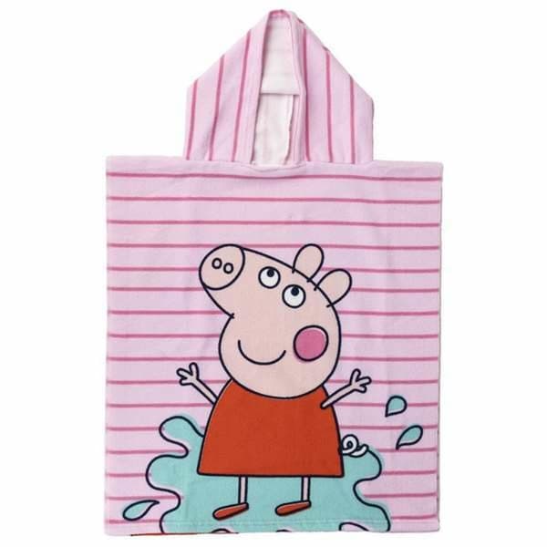 Hupullinen ponchopyyhe Peppa Pig Pinkki 50 x 115 cm