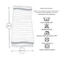Miniatyrbild 2 av 4: Fouta de Plage Nid d’Abeille 100% bomull Storlek - Mjukhet och komfort – Strandhandduk - 100x200cm - 100 x 200 cm - blå
