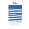 Miniatyrbild 1 av 4: Fouta de Plage Nid d’Abeille 100% bomull Storlek - Mjukhet och komfort – Strandhandduk - 100x200cm - 100 x 200 cm - blå
