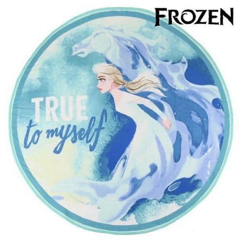 Frozen strandhandduk 75506 Rund Blå