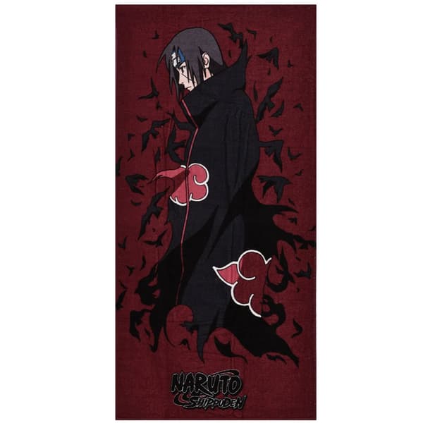 Naruto: Shippuden Itachi Uchiha Towel Black/Red One Size