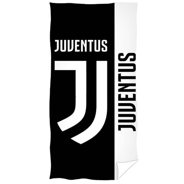 Juventus FC Crest Beach Towel Black/White 140cm x 70cm