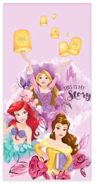 Badhandduk Disney Prinsessor 60X120cm 100% bomull