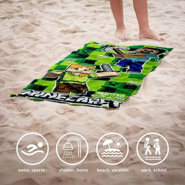 Rantapyyhe Minecraft 70 x 140 cm Polyesteri