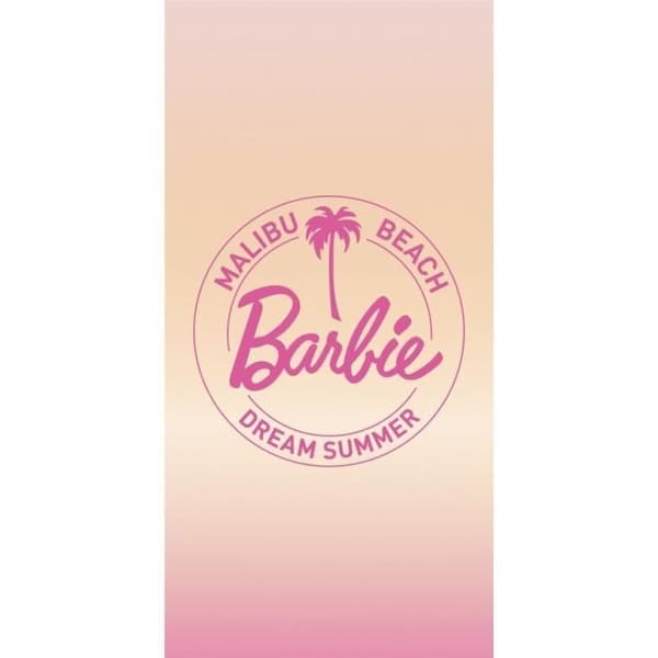Strandhandduk - BARBIE - Malibu Beach - 100% bomull - 70x140 cm - Klara färger