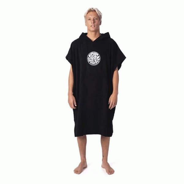 Poncho Servett - Våt Som - Svart - Huva - Ficka - Frottétyg