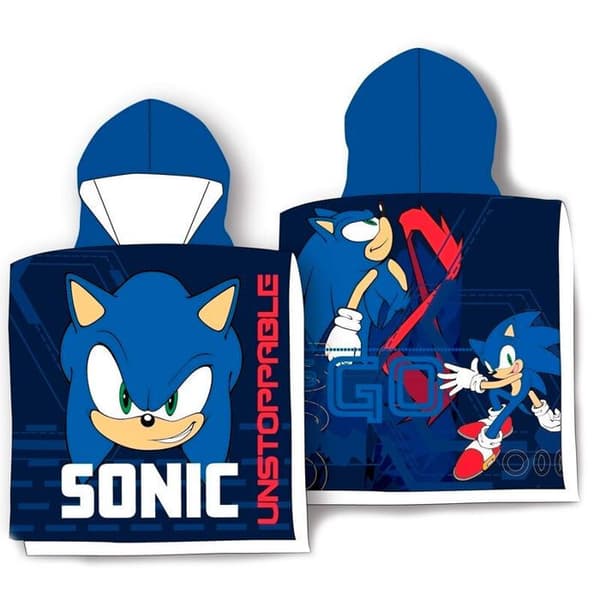 Barn strandhandduk i bomull Sega Sonic The Hedgehog