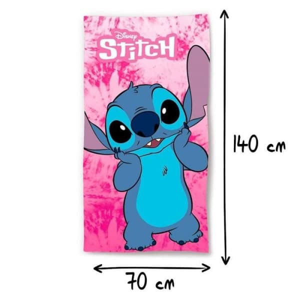 Strandhandduk - Disney - Stitch - Rosa - 140x70 cm - 100% Polyester