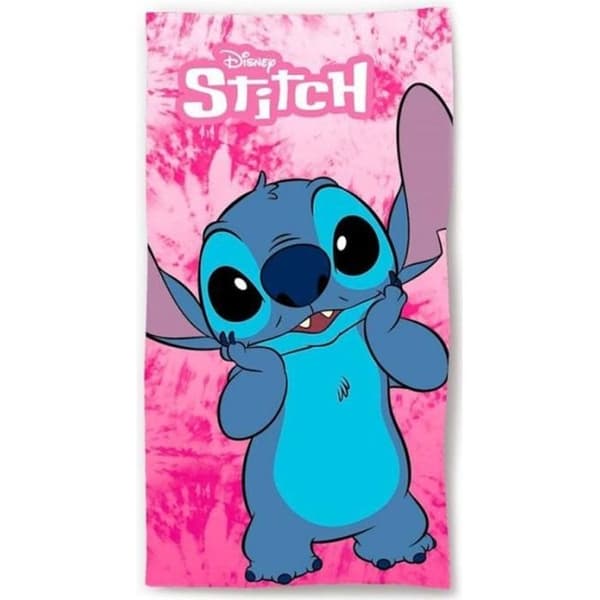 Strandhandduk - Disney - Stitch - Rosa - 140x70 cm - 100% Polyester