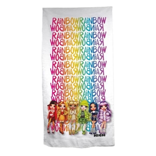 Rainbow high strandhandduk rainbow high, 70x140cm