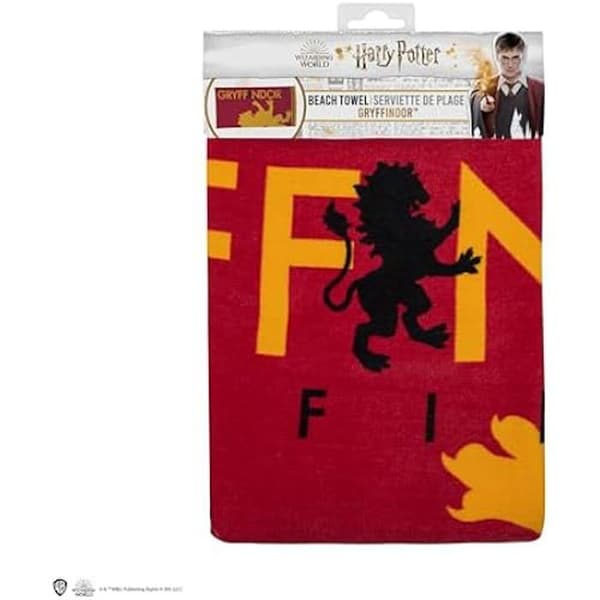 Strandhandduk - Cinereplicas - Harry Potter - Gryffondor - Röd - Rektangulär