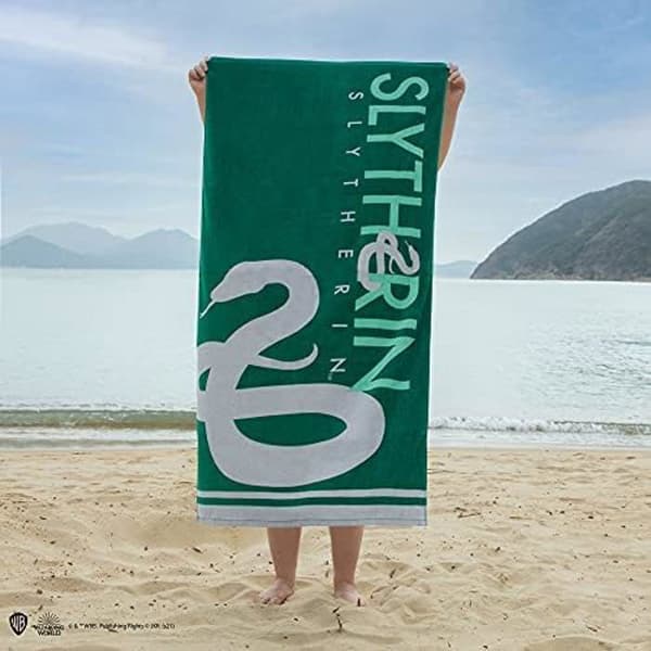 Strandhandduk - Cinereplicas - Harry Potter - Slytherin - 80x160 cm - Tvättbar