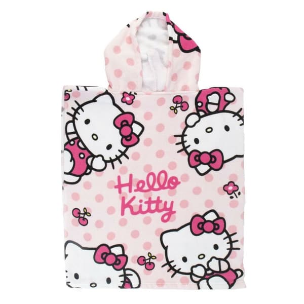 Badduksponcho med luva Hello Kitty Ljusrosa 50 x 111,5 cm
