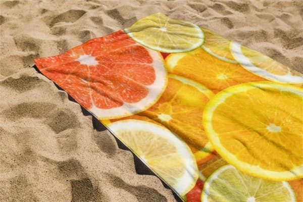 Strandhåndklæde 100x180 citrusfrugter