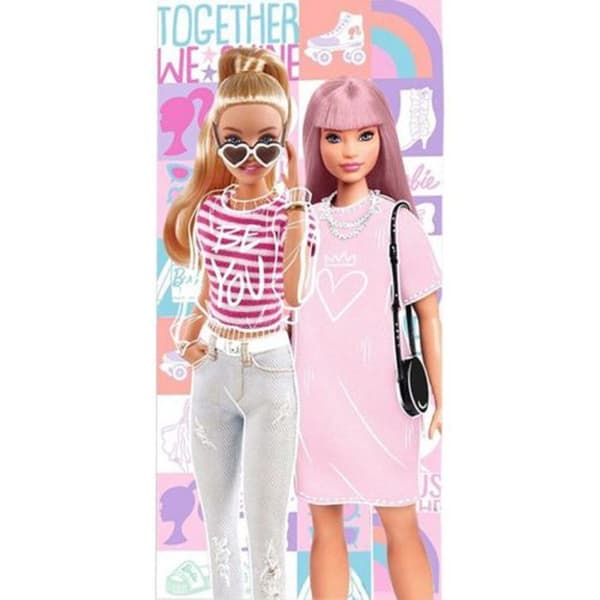 Servett strandhandduk Barbie 140cm x 70cm