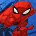 Miniatyrbild 3 av 4: Badhandduk och strandhandduk med tryck 100% bomull - Spiderman - Storlek 70x120 cm - Blå - Rektangulär