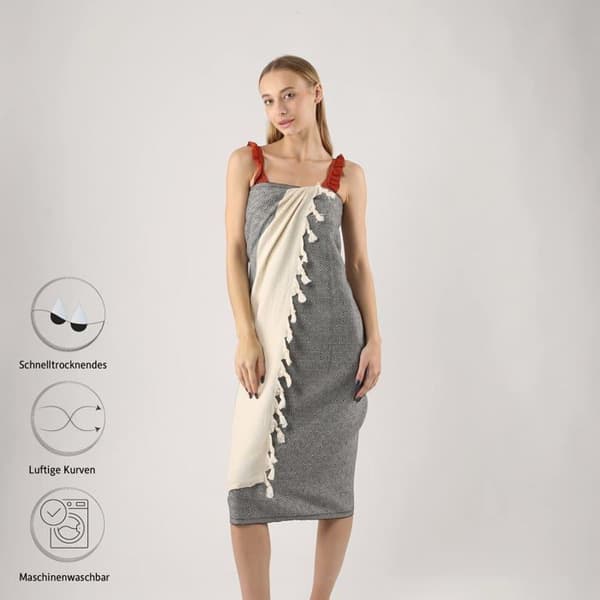 Strandhandduk - strandlakan - fouta Komfortec - kmf-hamamt-100x180-s