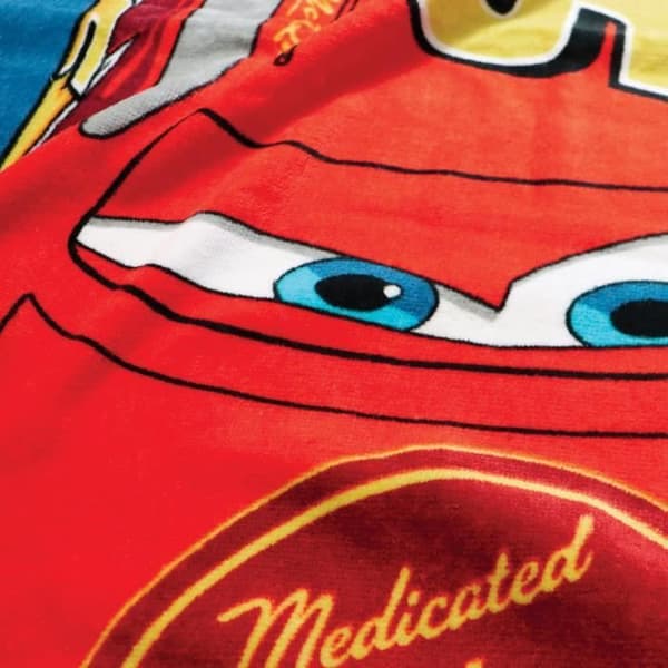 Badblädd och strandhandduk - DISNEY - BILAR 95 - 100% bomull - 70x120 cm - Officiell licens