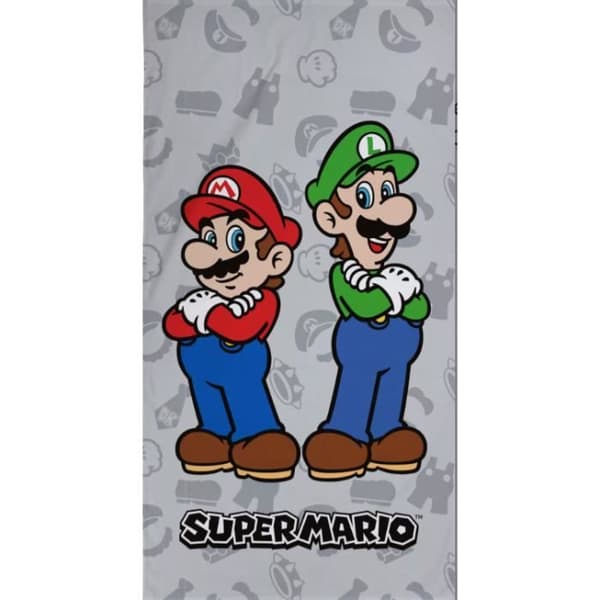 Super Mario Friends strandhandduk 70*140 cm, 100% bomull