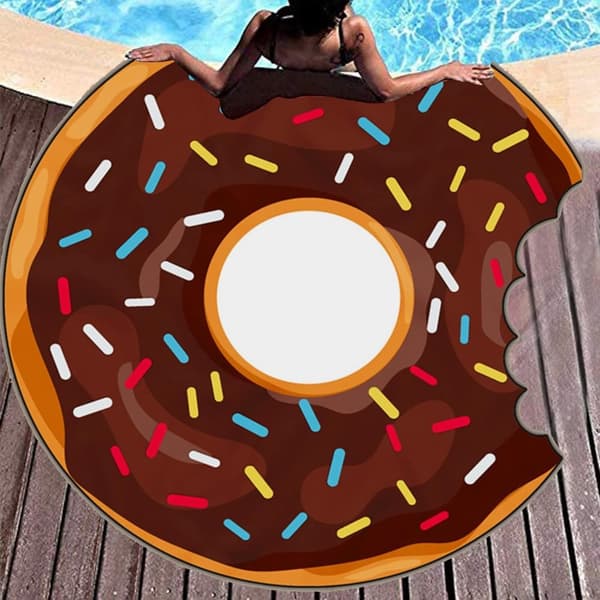 Rund Strandhåndkle Donut 150 cm – Flere Farger