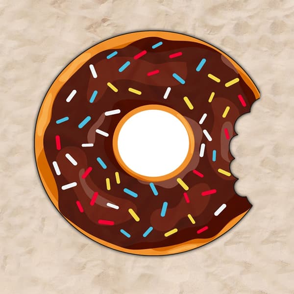 Rund Strandhåndkle Donut 150 cm – Flere Farger