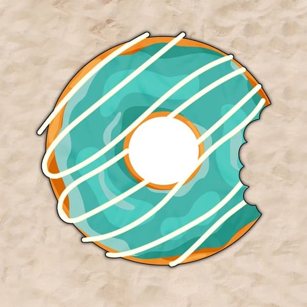 Rund Strandhåndkle Donut 150 cm – Flere Farger