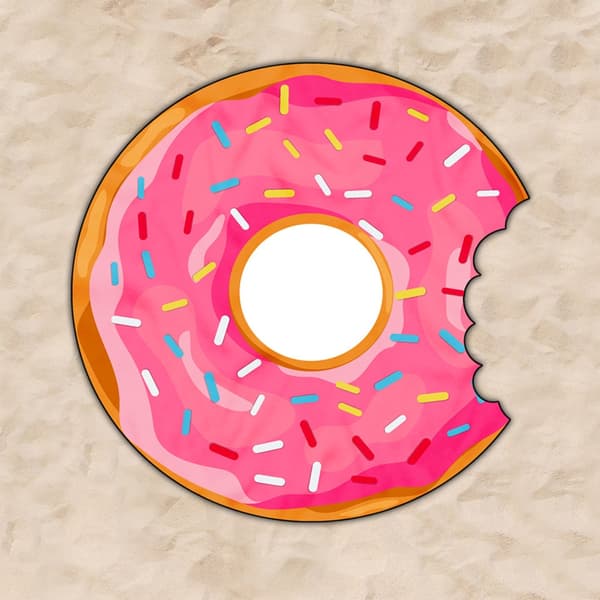Rund Strandhåndkle Donut 150 cm – Flere Farger