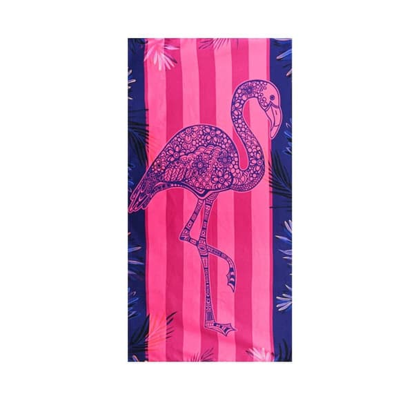 Kukka Flamingo rantapyyhe, kylpypyyhe 70x140 cm