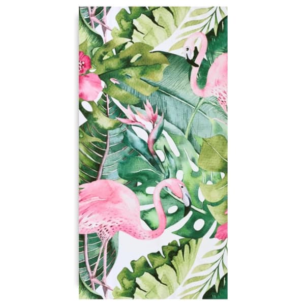 Bomclap Rantapyyhe 70x140 cm - Flamingo ja puutarhakuvio Nopeasti kuivuva kylpypyyhe Matkapyyhe Hiekankestävä