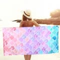 Pikkukuva 2 / 5: Bomclap Rantapyyhe 70x140 cm - Merenneito Scale Pattern Nopeasti kuivuva kylpypyyhe Matkapyyhe Hiekankestävä