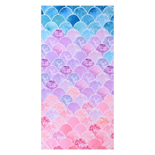 Bomclap Rantapyyhe 70x140 cm - Merenneito Scale Pattern Nopeasti kuivuva kylpypyyhe Matkapyyhe Hiekankestävä