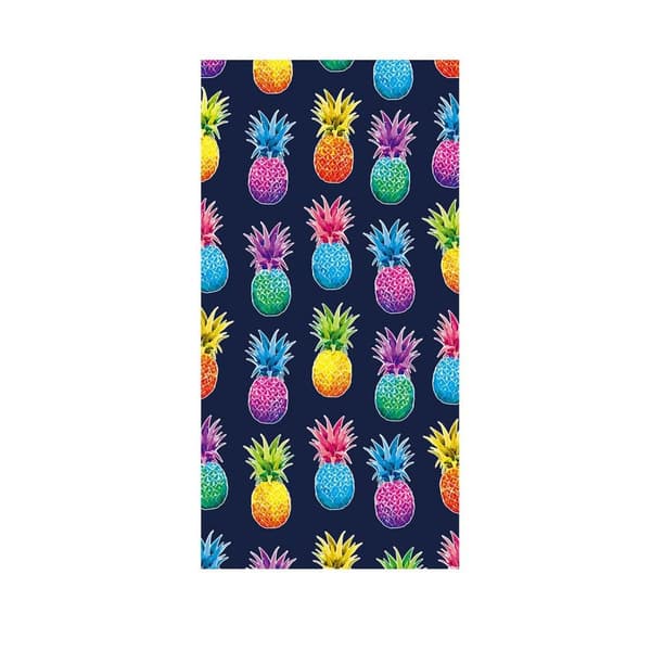 Bomclap Strandhåndklæde 70x140 cm - Farverigt ananas mønster Hurtigtørrende Badehåndklæde Rejsehåndklæde Sandafvisende