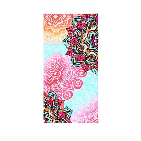 Bomclap Strandhåndklæde 70x140 cm - Mandala - Mønster Hurtigtørrende Strandhåndklæde Rejsehåndklæde Sandafvisende